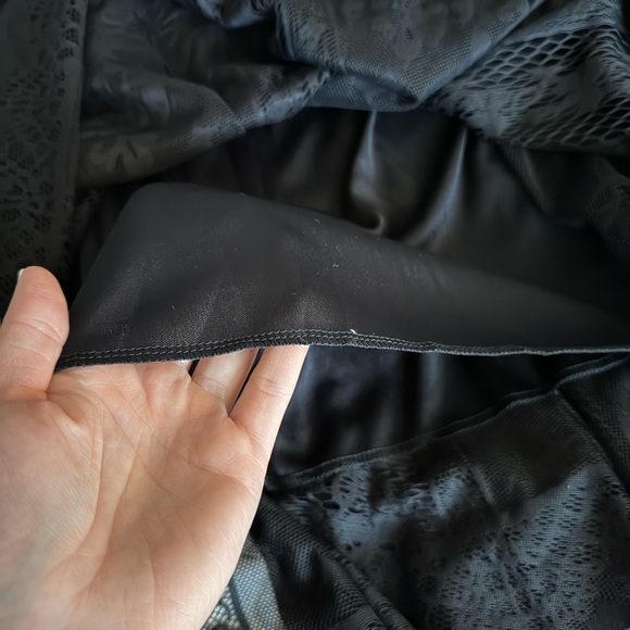 NWOT high waisted black lace midi skirt - Picture 3 of 4